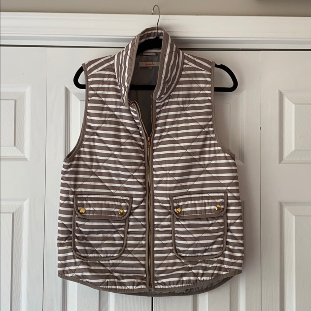 Striped Quilted Vest